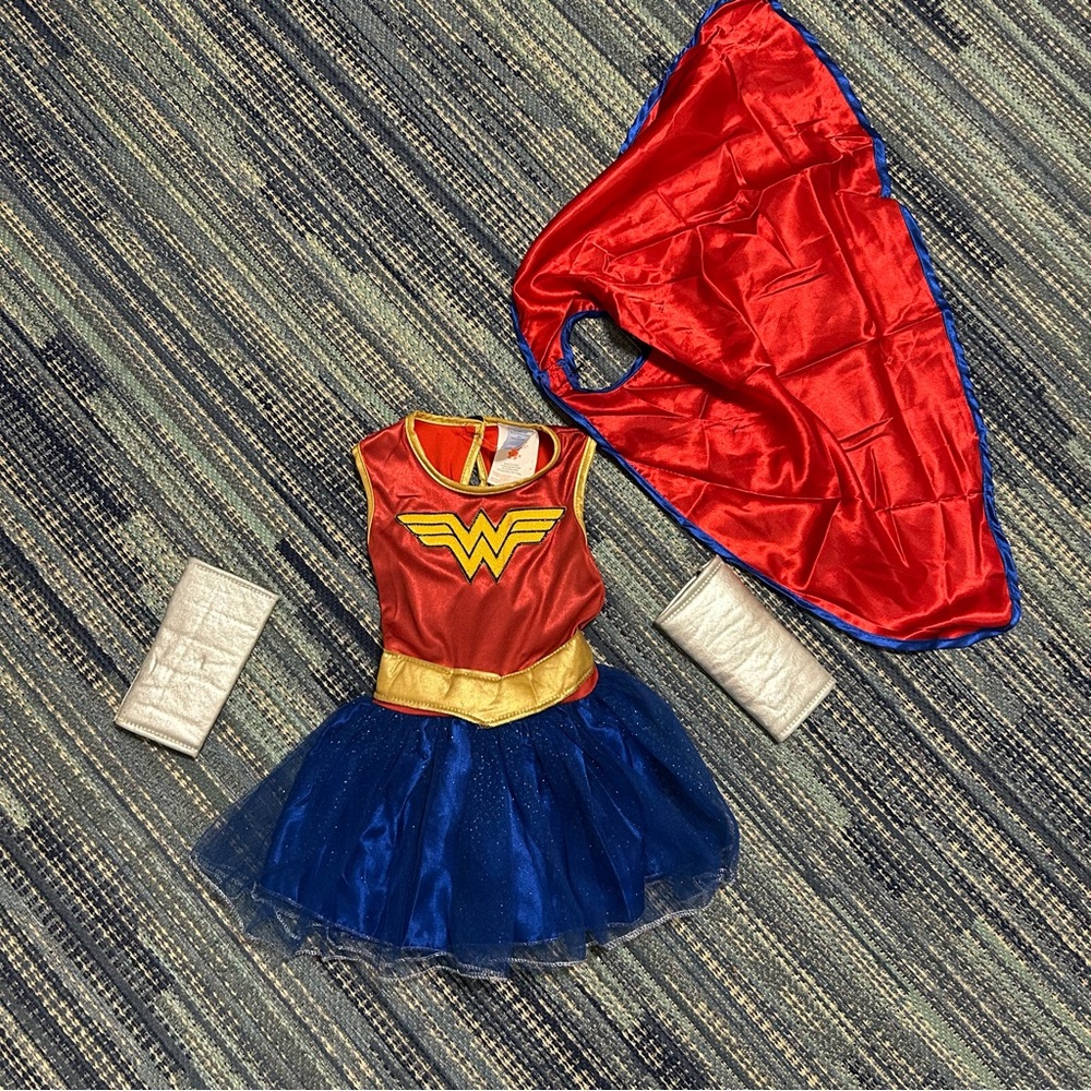 DC Comics Wonder Woman Red Gold Blue Girls Superhero Costume